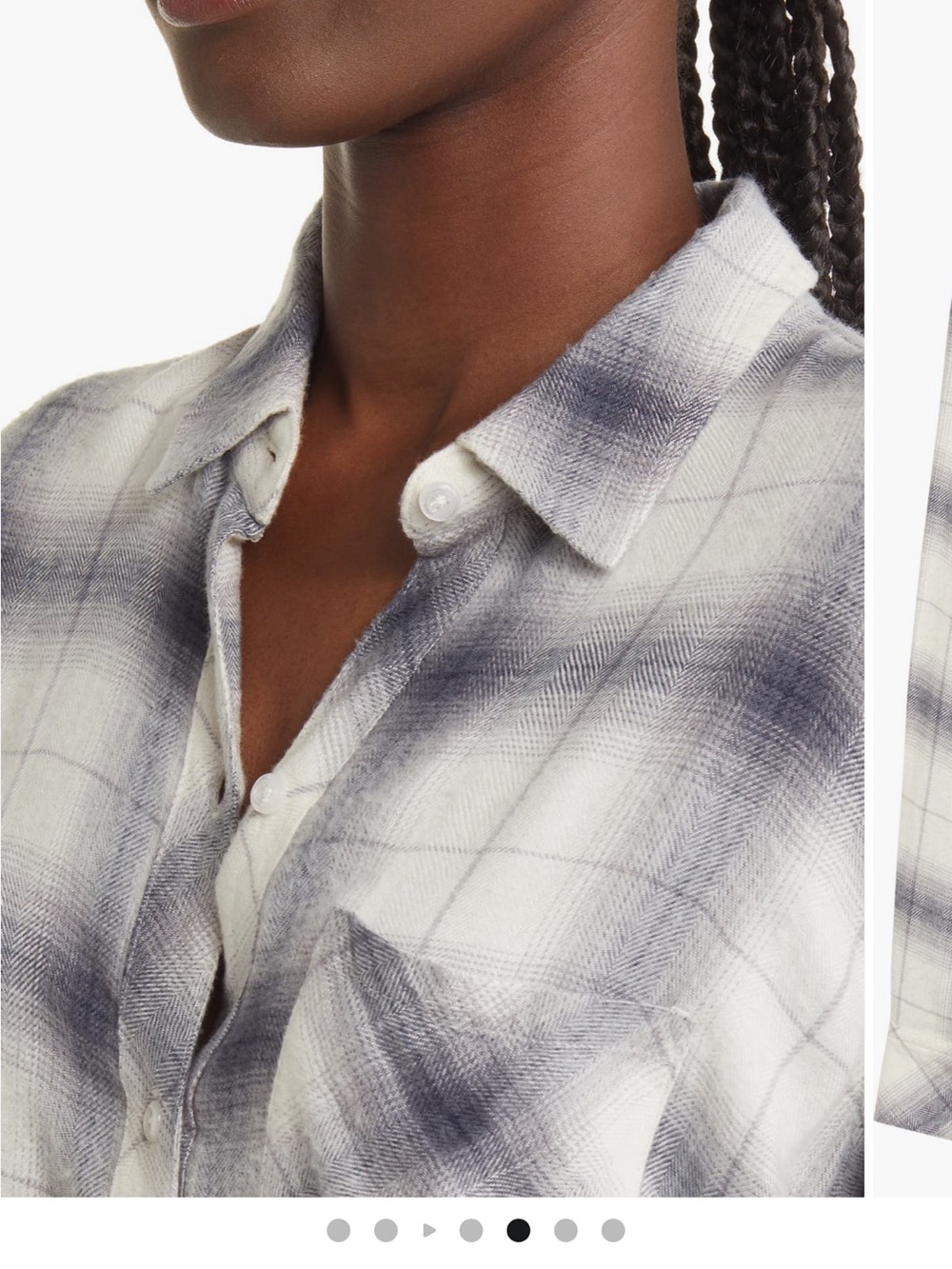 Rails Plaid Button-Down Shirt in White and Gray - Picture 2 of 5